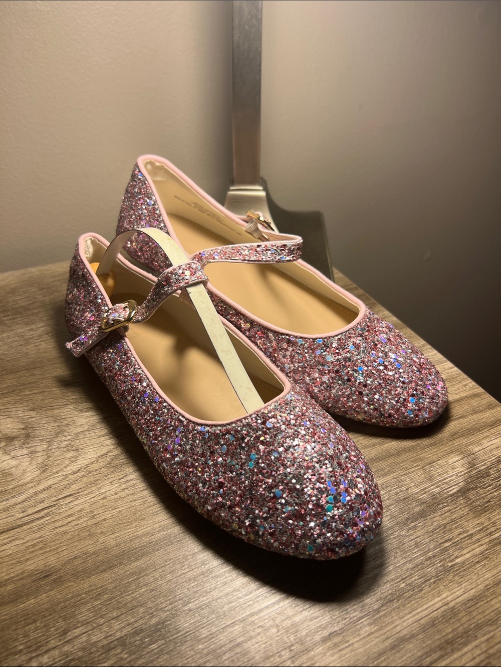 J. Crew Girls Pink Glitter Mary Jane Sneakers